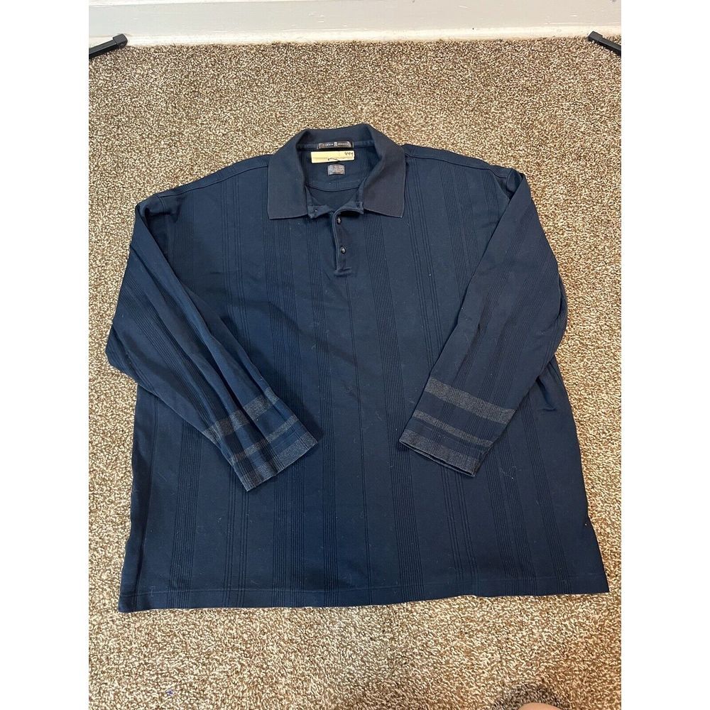Tiger Woods Collection‎ Sweater Mens XL 1/4 Button Up Pullover Dark Blue